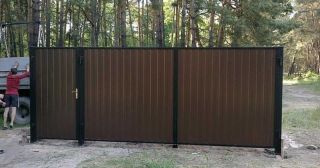Купить распашные ворота из профнастила Верхний Уфалей, цена от 2725 руб.